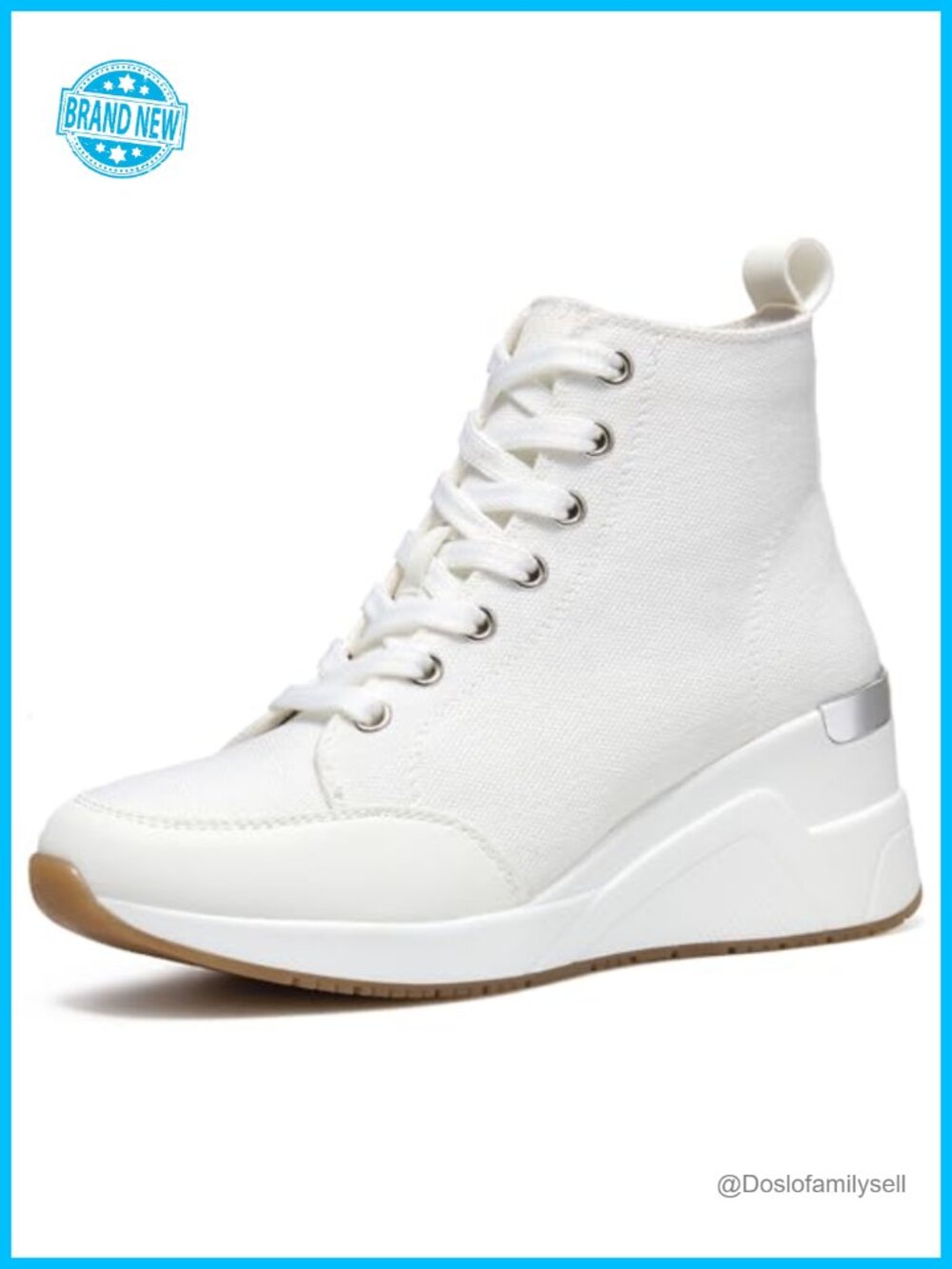 Wedge Sneakers High Top Platform Canvas Sneakers Women